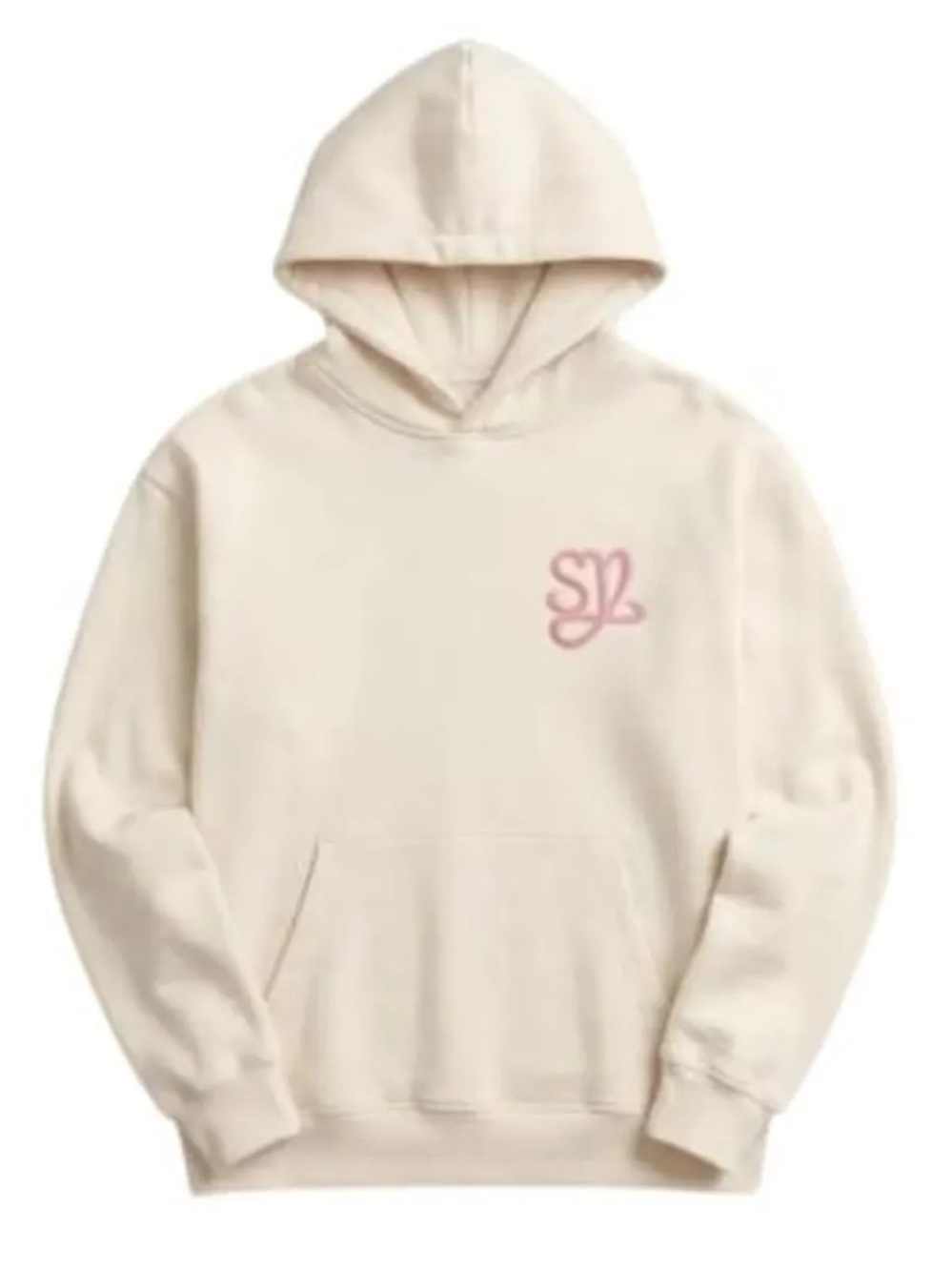 Sincerely Yours SY Oversized Hoodie | Cream Graphic Pullover Sweatshirt new xl